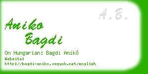 aniko bagdi business card